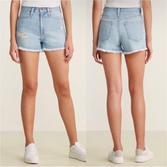 NWT Madewell The Momjean Josselyn Wash Denim Shorts 24 - Picture 1 of 7
